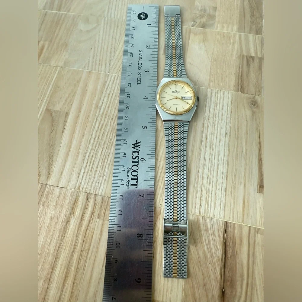 Vintage Armitron men’s two tone dress watch NEW BATTERY